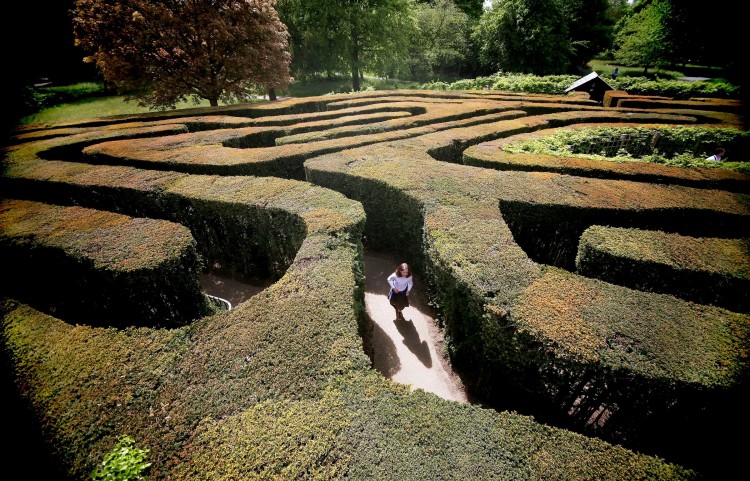 IN THE MAZE: Labyrinths have been fascinating people since ancient times. The Hampton Court maze in England is one of the most famous hedge mazes in the world. It was planted between 1689 and 1695 by George London and Henry Wise.  (Dan Kitwood/Getty Images)