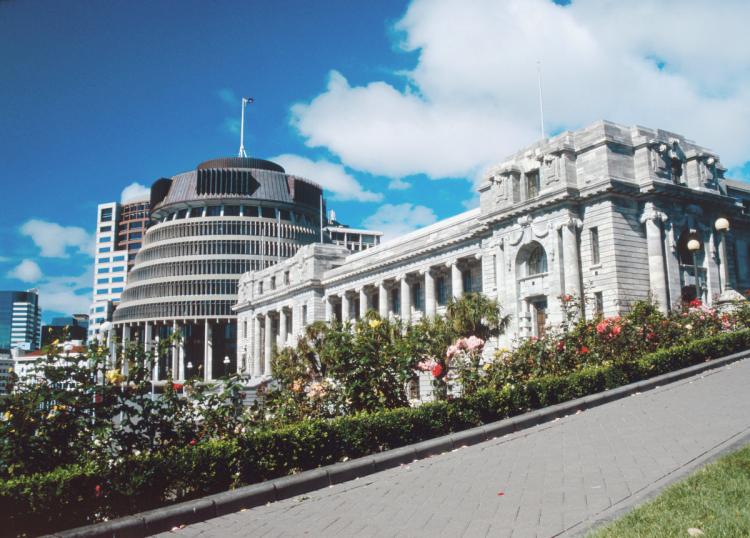Beehive and Parliament building in Wellington, New Zealand. (Photos.com)