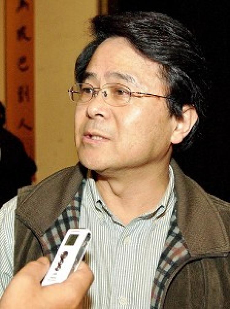 Zhou Liangdun, director-general of the Taichung Chinese Calligraphy Association (Li Yuan/ Epoch Times)