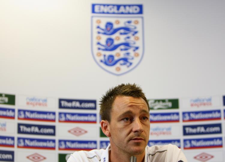Former England captain John Terry at an England team training press conference on September 4, 2009. (Mark Thompson/Getty Images)