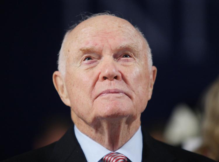 Former astronaut John Glenn looks on at the Clinton Global Initiative (CGI) on September 24, 2009 in New York City. (Mario Tama/Getty Images)