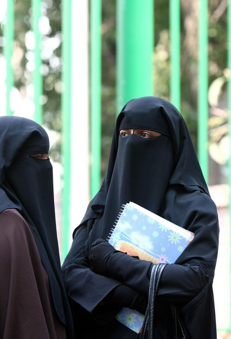 The niqab, a style of headwear that leaves only the eyes exposed, has reignited the debate over accommodating minorities in Quebec. (Cris Bouroncle/AFP/Getty Images