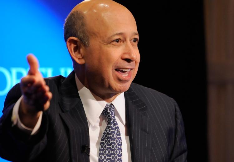 HEAD BANKER: In this file photo, Lloyd Blankfein, Chairman and CEO of Goldman Sachs is seen during an interview on October 16, 2009 in New York City. (Jemal Countess/Getty Images for Time Magazine)