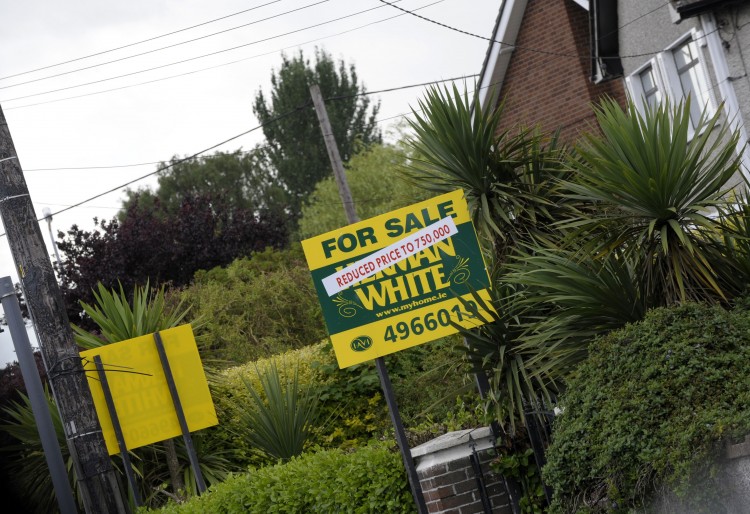 A house for sale pictured in Dublin, on July 20, 2009.