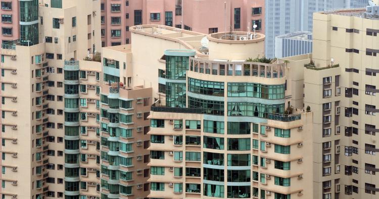 SELLING WELL: The tops of several luxury apartments in Hong Kong are seen in this file photo. Hong Kong's luxury condo market has experienced a recent revival in sales. (Laurent Fievet/AFP/Getty Images)