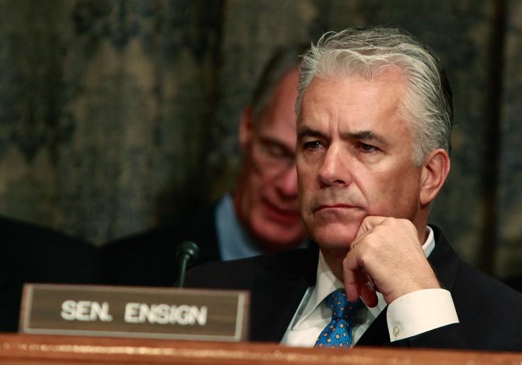 Sen. John Ensign (R-Nev.) announced that he is going to resign next month. (Mark Wilson/Getty Images)