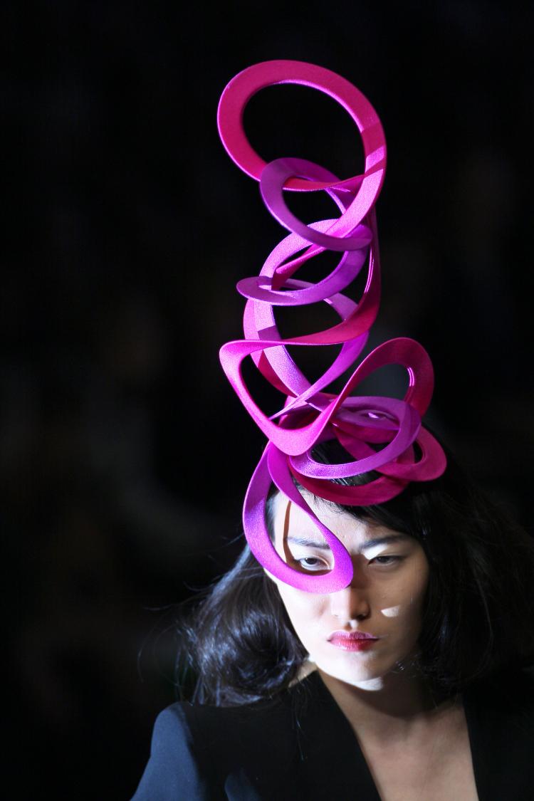 South Korean model Daul Kim wearing a creation by British designer Alexander Mcqueen. Ms Kim was found dead in her Paris apartment on November 19, 2009. Authorities believe she committed suicide. (Francois Guillot/AFP/Getty Images)