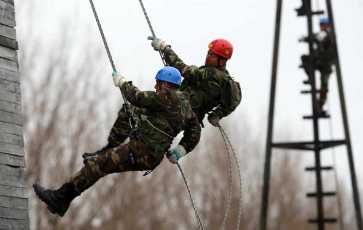 Afghan soldiers take part in a military training at a Turkish commando training center near the southern city of Isparta on Dec. 18.  (Adem Altan/AFP/Getty Images)