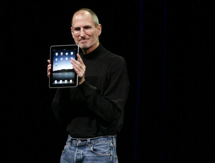 CEO Steve Jobs announces the new iPad as he speaks during an Apple Special Event at Yerba Buena Center for the Arts January 27, 2010 in San Francisco, California. (Ryan Anson/AFP/Getty Images)