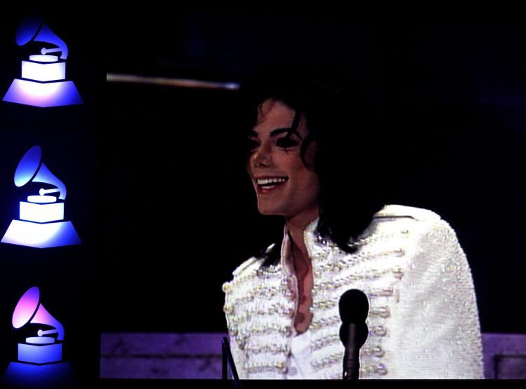 MICHAEL JACKSON: An image of Michael Jackson is displayed on a monitor during the 52nd annual Grammy Awards-Special Merit Awards at the Wilshire Ebell Theater on Jan. 30, 2010 in Los Angeles. (Frederick M. Brown/Getty Images)