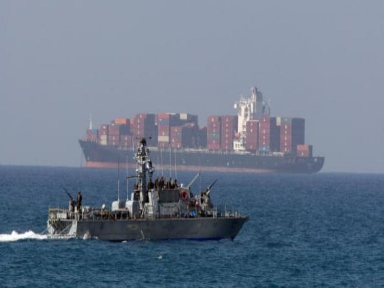 An Israeli Navy vessel patrols Israel's coastline off the coastal city of Ashdod on February 2, 2010. (Jack Guez/AFP/Getty Images)