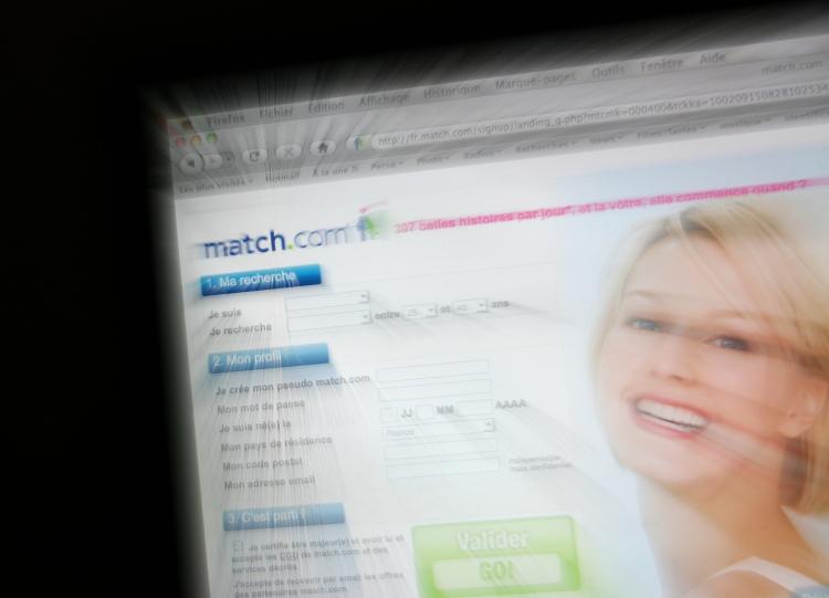 The french homepage of the dating agency website Match.com.  The homepage of the dating agency website Match.com. Match.com announced they would begin checking users against the national sexual offender registry before allowing them to contact other users.  (Loic Venance/Getty Images)