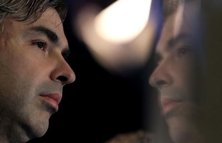 Google co-founder Larry Page looks on during a product launch on February 24, 2010 at the eBay headquarters in San Jose, Cali. Page is taking over as CEO of the Internet company, after current CEO Eric Schmidt leaves the post he has held for more than a decade on April 4. (Justin Sullivan/Getty Images)