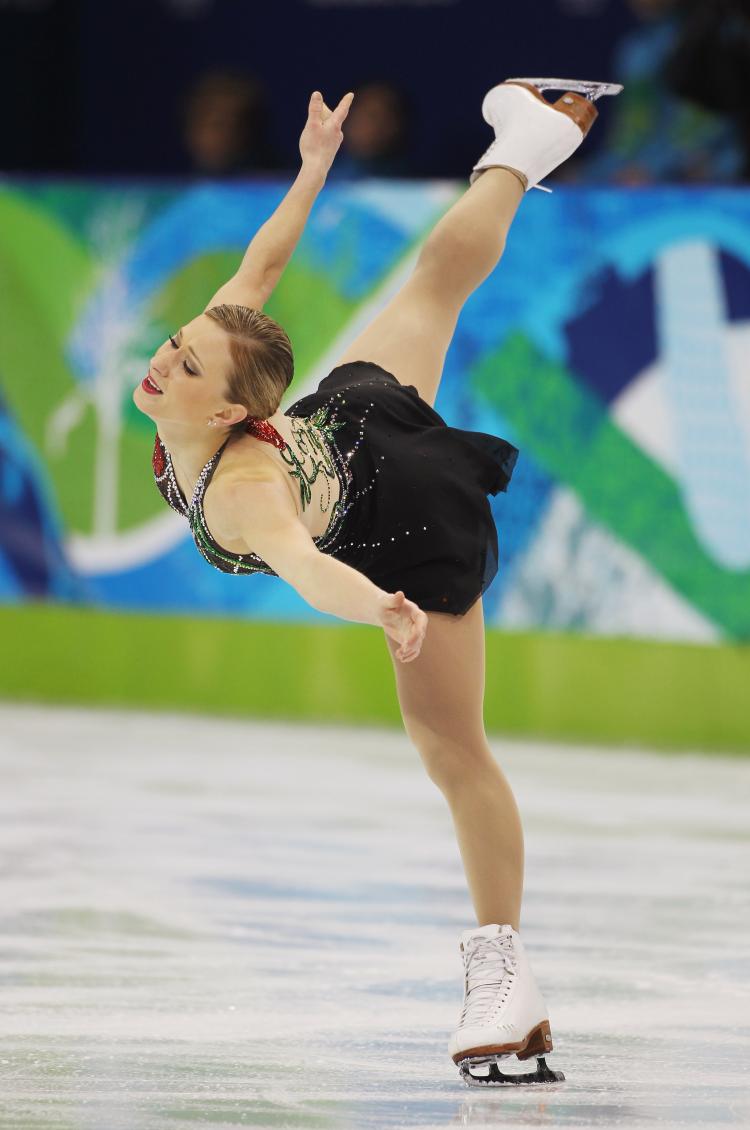 Joannie Rochette of Canada competes in the ladies short program figure skating at Pacific Coliseum on February 23. (Matthew Stockman/Getty Images)