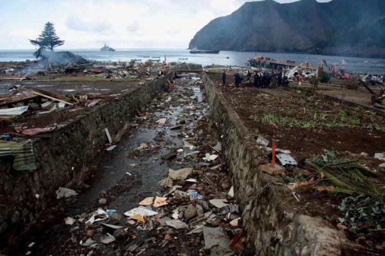 View of Juan Fernandez Islands, in the South Pacific Ocean, after an earthquake in Chile and the tsunami it unleashed.  (Jorge Amengual/AFP/Getty Images)