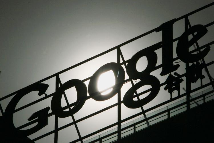 The Google logo on the rooftop of Google China's head office building in Beijing on March 21, 2010. Google stopped censoring Internet search results in China on March 23 in a move that was hailed by rights groups but drew an angry reaction from the Chine (AFP/Getty Images)