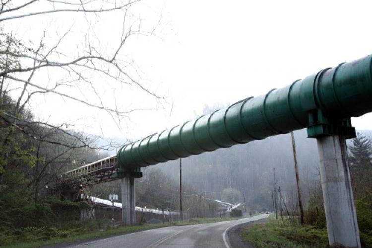 A section on the Upper Big Branch Mine on April 6, 2010 in Montcoal, West Virginia. (Matt Sullivan/Getty Images)