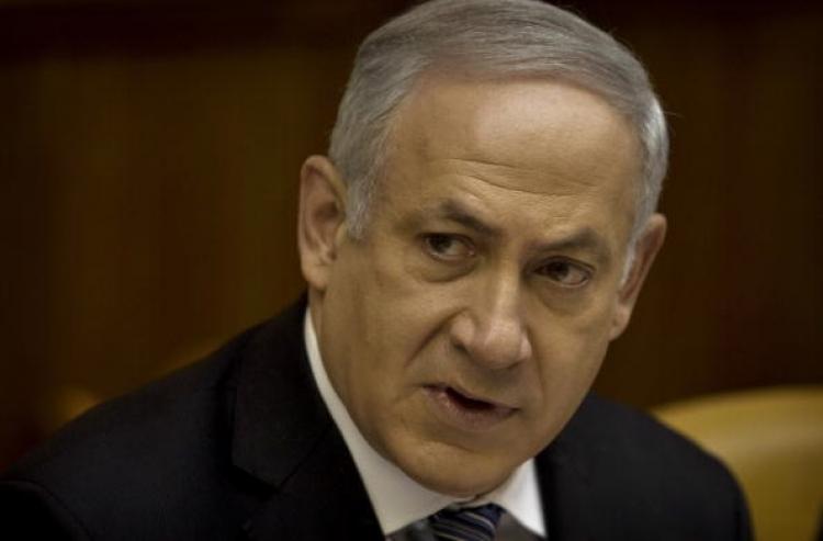 Israeli Prime Minister Benjamin Netanyahu attends the weekly cabinet meeting in his Jerusalem office on April 18, 2010 in Jerusalem, Israel.  (Sebastian Scheiner-Pool/Gety Images)