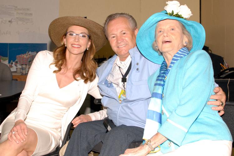 Diane Lane, Ron Turcotte, and Penny Chenery attend Secretariat Stars Lead Kentucky Derby Pegasus Parade on April 29. (Stephen Cohen/Getty Images for Disney)