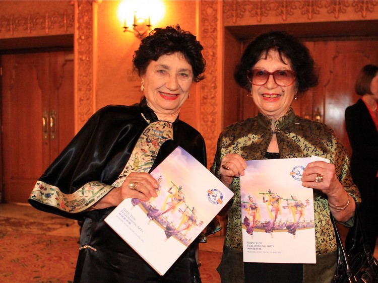 Ms. Sandell and her sister Dimitra Talbot attend Shen Yun