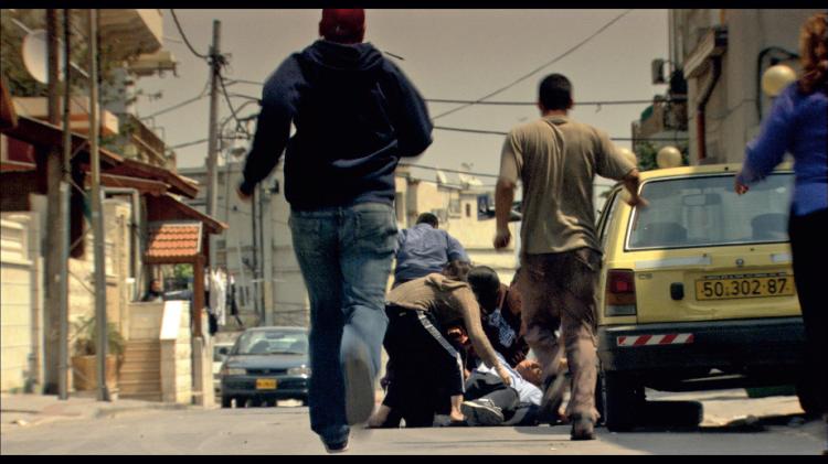 A scene from the Israeli film Ajami depicting the tumultuous potential for violence in the Holy Land. (Kino International )