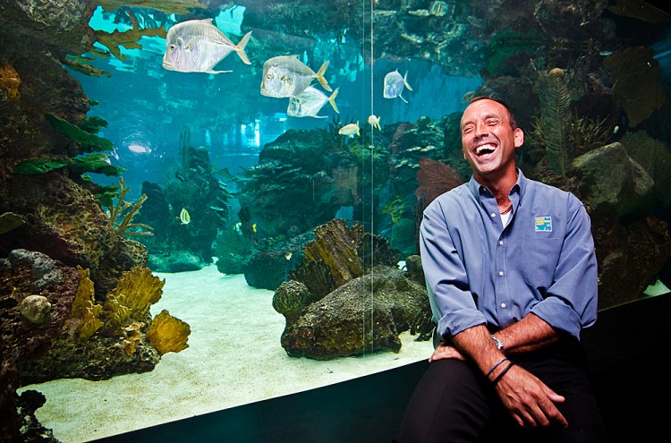 Jon Dohlin at the New York Aquarium in Brookyn, Aug. 15. (Amal Chen/The Epoch Times)