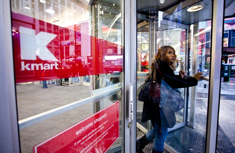 Kmart shoppers enter the 34th Street and 7th Avenue location in New York in this file photo. (Amal Chen/The Epoch Times) 