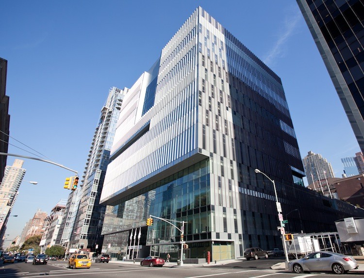 John Jay College's new building on Wednesday. The $600 million structure is located on the corner of 11th Avenue and West 58th Street.  (Amal Chen/The Epoch Times)