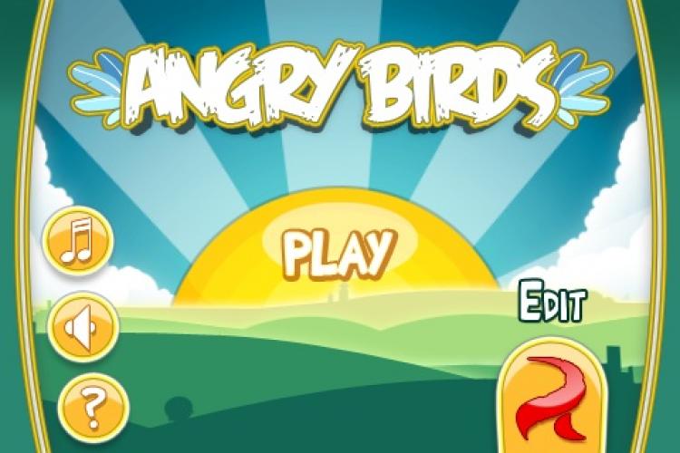 A screenshot of the Angry Birds game, which was free on Android devices on Friday. (Courtesy of Roxio.)