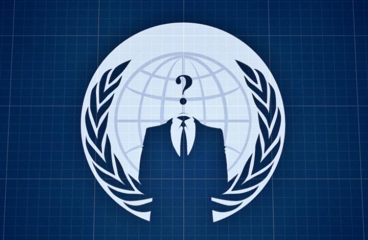 The logo of digital activist organiztaion Anonymous Operations. The 'hacktivist' group posted some 90,000 military e-mail addresses and passwords to a torrent website. (Anonymous Operations)