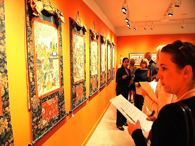 ASIA WEEK: Journalists check out Asia Week offerings at Christie's auction house in New York in September 2009. Asia Week 2011 kicks off in March this year with a huge collaboration of galleries, auction houses, and museums. (Stan Honda/AFP/Getty Images)