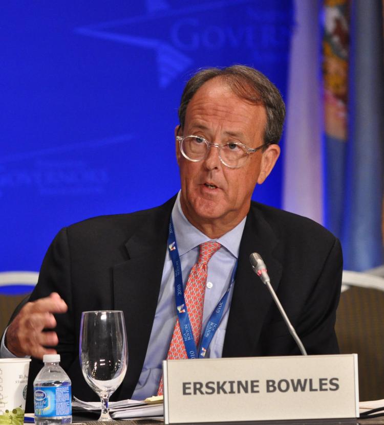 CALL TO ACTION: Erskine Bowles, co-chair of the National Commission on Fiscal Responsibility and Reform, speaks to the National Governors Association on July 11.  (Courtesy of the National Governors Association)