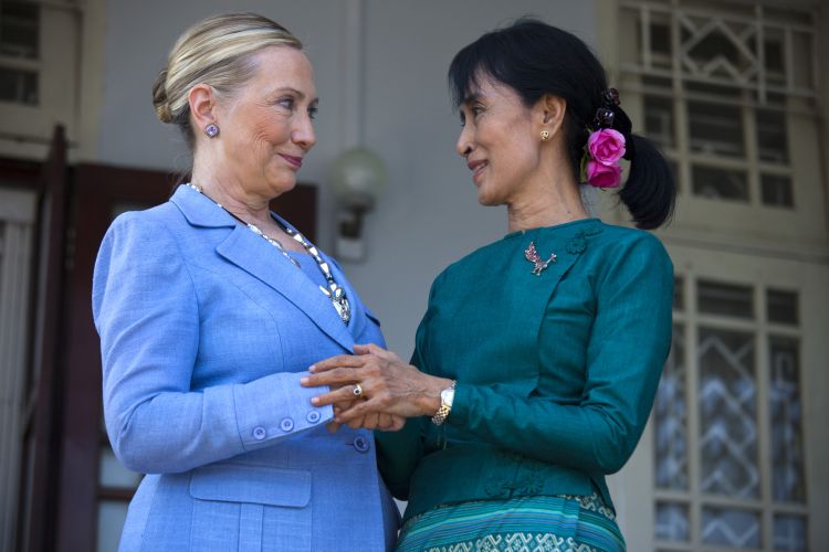 U.S. Secretary of State Clinton Makes Historic Trip To Myanmar