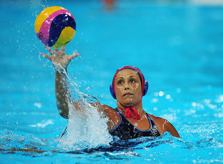 U.S. women's water polo captain led her team to a 6–7 win over China Friday, Day 7 of the London 2012 Olympic Games. (Stu Forster/Getty Images)