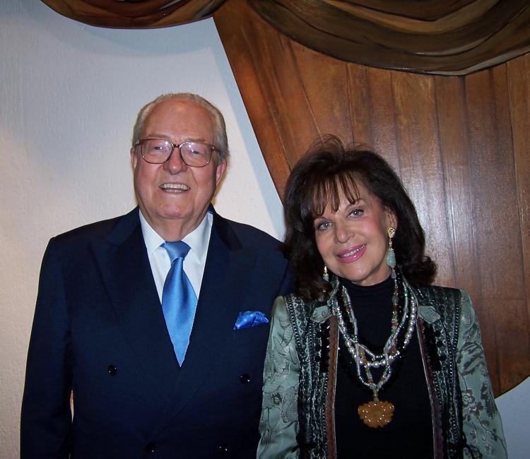 Mr. Jean Marie Le Pen and his wife Jany Paschos are highly impressed with the DPA show. (The Epoch Times)