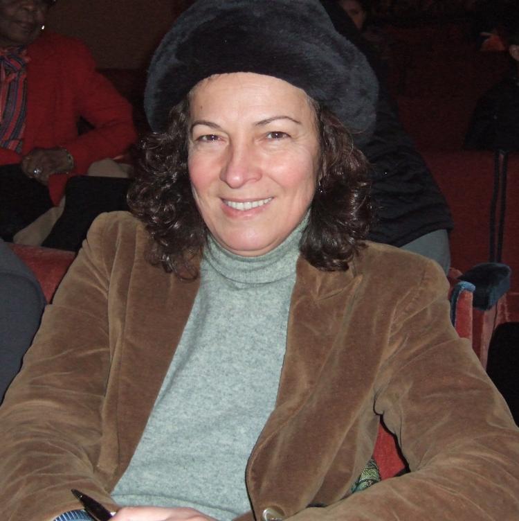 Ms. Unver, 'Liked the background with the 3D images.' (The Epoch Times)