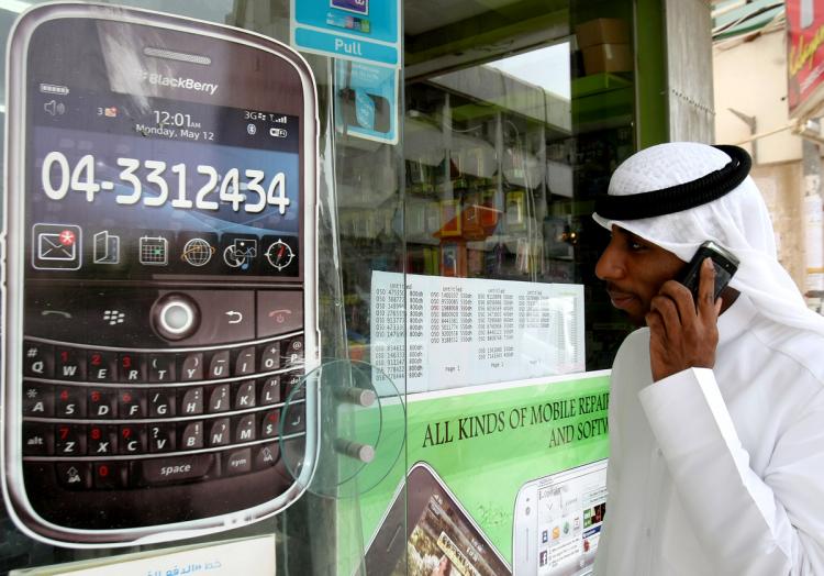 The new regulations will affect around 500,000 BlackBerry users in the UAE, serviced by the country's two telecom companies Etisalat and Du. (Getty Images)