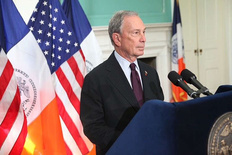 Mayor Michael Bloomberg presides over a bill signing
