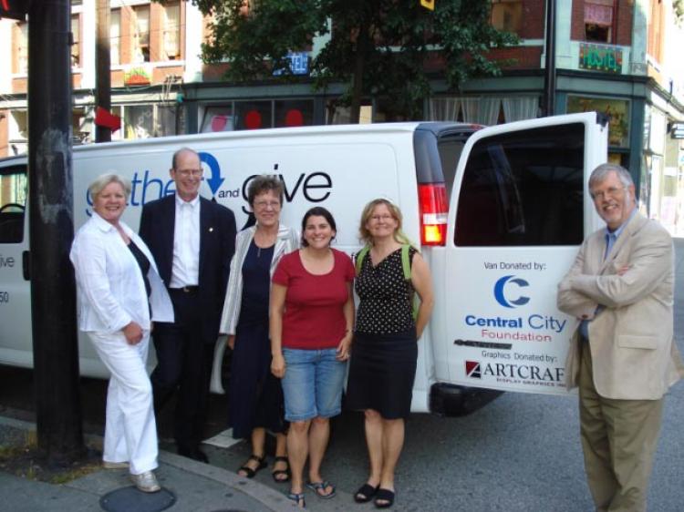 Board members of Gather and Give, a non-profit charity working with the poor in Metro Vancouver to provide daily living essentials to the poor in Metro Vancouver. (Anne Pillsbury)
