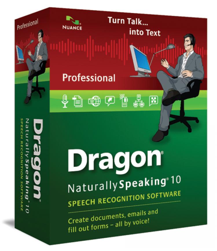 Dragon Naturally Speaking 10 Professional from Nuance allows users to turn speech into text and operate their computer using a microphone headset. (Courtesy of Nuance)
