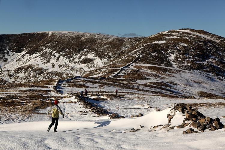 Early-season snow covers High Pike in the Lake District near Ambleside, England, November 10, 2010. (Oli Scarff/Getty Images)