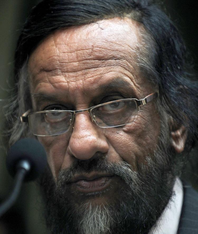 Chairman of the Intergovernmental Panel on Climate Change (IPCC) Rajendra Pachauri, seen here in New Delhi, and U.N. Secretary-General Ban Ki-moon announced on Wednesday in New York, the creation of an independent review of the 'procedures and practices'  (Manan Vatsyayana/AFP/Getty Images))