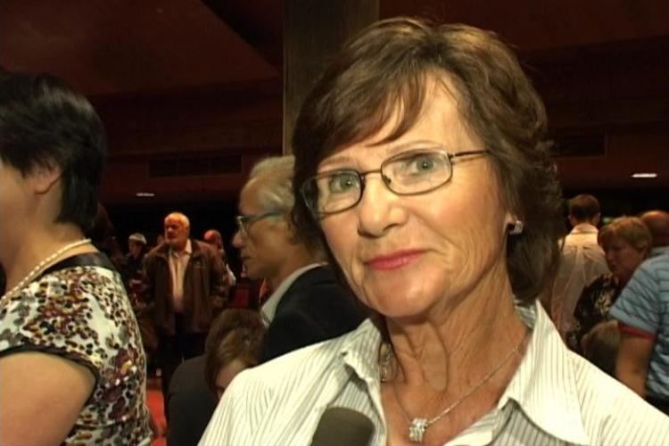 Ms. Boyd after watching Shen Yun at Costa Hall, in Geelong, April 3. (Courtesy of New Tang Dynasty Television)