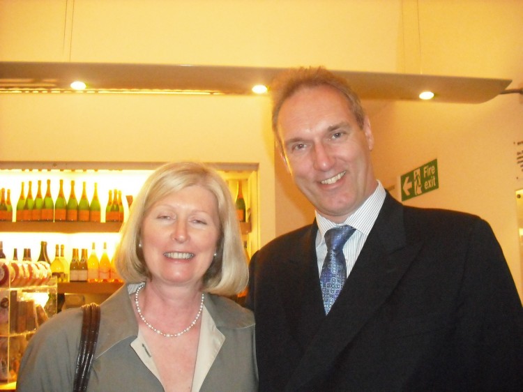 Surgeon David Harrison (R) and his wife Ann