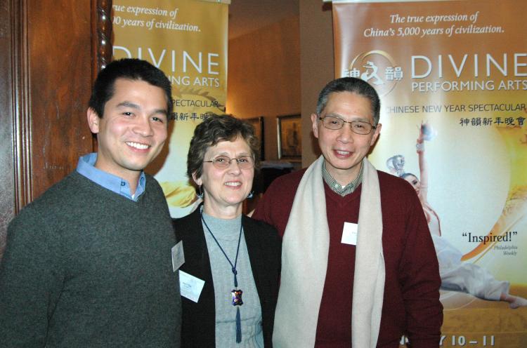 Mr. and Mrs. Chin and their son at the show in Boston on Jan. 4 (The Epoch Times)