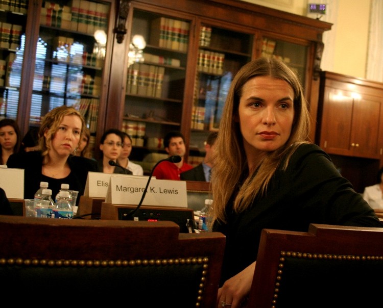 RULE OF LAW IN CHINA: The Congressional-Executive Commission on China held a roundtable June 23 on current conditions. Elisabeth Wickeri (left), executive director, Leitner Center for International Law and Justice, Fordham Law School; and Margaret K. Lewis (right), Seton Hall Law School.(Gary Feuerberg/Epoch Times)