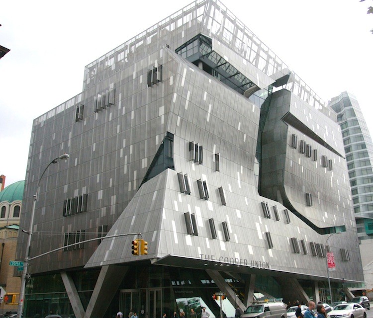 Forty-one Cooper Square, a LEED Platinum building in historic East Village, features cutting-edge green technologies that allows it to use 40 percent less energy than a standard building of its size. (Zack Stieber/The Epoch Times)