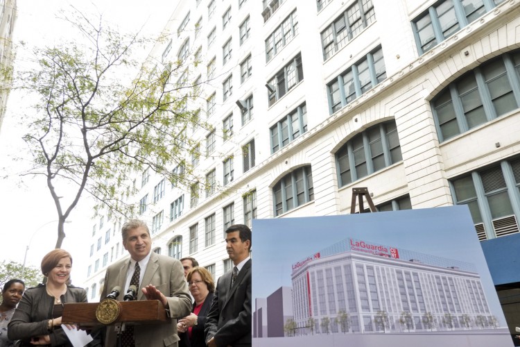 Elected officials announce $71 million in city funding, to be matched by the state, allocated toward repairing and renovating CUNY campuses. (William Alatriste/New York City Council)