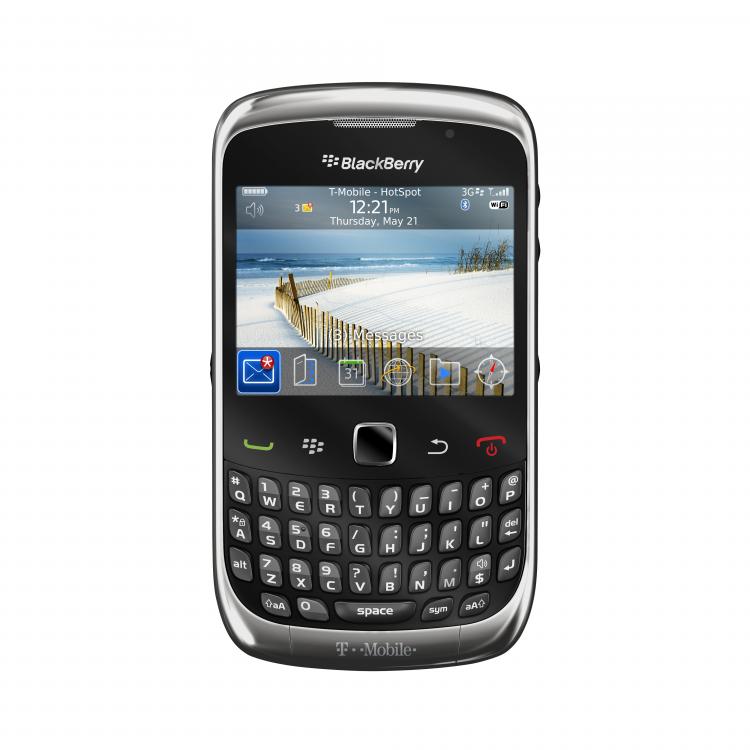 Sprint will become the newest carrier to have the Blackberry Curve 3G, shown in Graphite Gray. (Courtesy of RIM)