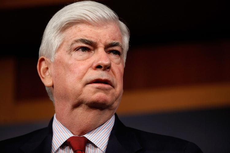 Senate Banking Committee Chairman Christopher Dodd at the US Capitol in March, 2010. Dodd is a key sponsor of the bill, The Daniel Pearl Freedom of the Press Act. (Chip Somodevilla/Getty Images)